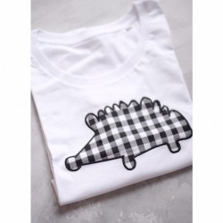 Camiseta personalizada blanca con erizo CHICA- VARIAS OPCIONES